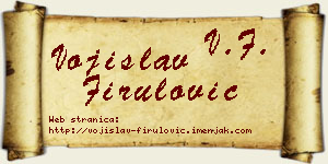 Vojislav Firulović vizit kartica